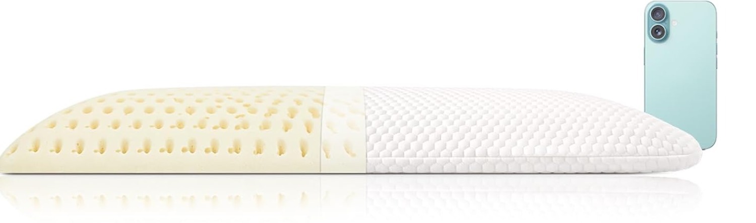 Slim Sleeper Thin Latex Pillow King Size dimensions and specifications